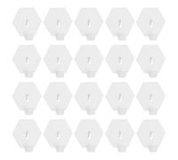 sourcing map 20Pcs PegBoard Hooks, 1.61" Study Peg Shelving Hooks Heavy Duty Hexagon Wall Organizing Hook Peg Board Organizer Accessories for Office Retail Shelf Pegboard Wall Organizer, White