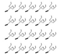 sourcing map 20Pcs Pegboard Hooks, 2 in L Shape Pegboard Wall Hook Heavy Duty Peg Board Shelving Hook 0.16" T Fit 1" Hole Pegboard for Wall Organizing, Garage, Kitchen, Store, Silver