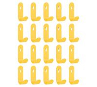 sourcing map 20Pcs PegBoard Hooks, 2" Study Peg Shelving Hooks Heavy Duty U Shape Wall Organizing Hook Peg Board Organizer Accessories for Office Retail Shelf Pegboard Wall Organizer, Yellow