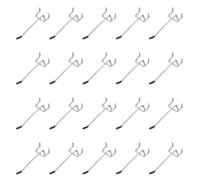 sourcing map 20Pcs Pegboard Hooks, 3.9 in L Shape Pegboard Wall Hook Heavy Duty Peg Board Shelving Hook 0.16" T Fit 1-1/4" Hole Pegboard for Wall Organizing, Garage, Kitchen, Store, Silver