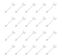 sourcing map 20Pcs Pegboard Hooks, 5.9 in L Shape Pegboard Wall Hook Heavy Duty Peg Board Shelving Hook 0.13" T Fit 1-1/4" Hole Pegboard for Wall Organizing, Garage, Kitchen, Store, Silver