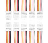 sourcing map 20Pcs PH 2.0mm 5 Pin Single Head Male Connector Plug with 26 AWG 150mm Wire Cable Female Motherboard Connector for Speakers,LED Light Strips