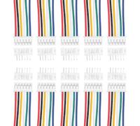 sourcing map 20Pcs PH 2.0mm 6 Pin Single Head Male Connector Plug with 26 AWG 150mm Wire Cable Female Motherboard Connector for Speakers,LED Light Strips