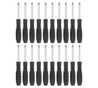 sourcing map 20pcs PH1 Mini Phillips Screwdriver #1 4.5" Length Screwdrivers 2.8" Carbon Steel with Ergonomic Handle for DIY Repairing, Black