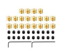 sourcing map 20pcs Pin Backs Locking Pin Locking Pin Keepers Locking Clasp Locking Pin Keeper Backs Locking Pin Backs Copper Pin with 2pcs Wrench (6mmx5mm, Gold Tone)