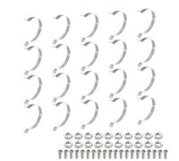 sourcing map 20Pcs Pipe Clamps Fit for 4-5/16"(110mm) Pipe Rigid Bracket Pipe Strap Clamp Metal Split Ring Pipe Hanger Pipe Support for Pipe Tube