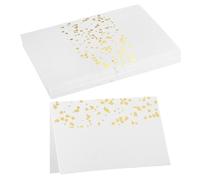 sourcing map 20pcs Place Cards, Line Border Printable Place Name Cards for Table Setting Wedding Dinner Parties Events Reserved Seating, White Golden Leaves