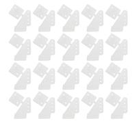 sourcing map 20Pcs Plastic Control Horns, 4 Hole Adjustment Needle Control Horn Rudder Angle for RC Airplane KT DIY Model Plane Parts Accessories, White