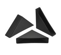 sourcing map 20Pcs Plastic Corner Protectors 12x66mm Triangle Shape Glass Corner Guards Cushion for Corner Protection of Glass, Mirror, Tile, Black