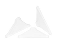 sourcing map 20Pcs Plastic Corner Protectors 3x50mm Triangle Shape Glass Corner Guards Cushion for Corner Protection of Glass, Mirror, Tile, White