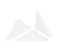 sourcing map 20Pcs Plastic Corner Protectors 5x50mm Triangle Shape Glass Corner Guards Cushion for Corner Protection of Glass, Mirror, Tile, White