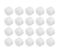 sourcing map 20Pcs Plastic Gears 15 Teeth Plastic Shaft Gears Model 152AA Reduction Gear for RC Car Model DIY Robot,White Module 0.5