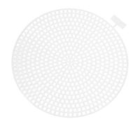 sourcing map 20Pcs Plastic Mesh Canvas Sheets, 3.9" Circle Mesh Mat for Embroidery, Knit Crochet, Craft Projects, Bag Making, Home Decoration, White