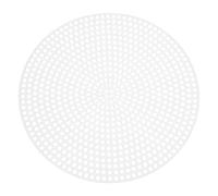 sourcing map 20Pcs Plastic Mesh Canvas Sheets, 4.5" Circle Mesh Mat for Embroidery, Knit Crochet, Craft Projects, Bag Making, Home Decoration, White