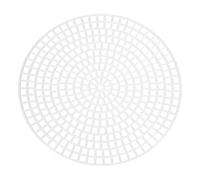 sourcing map 20Pcs Plastic Mesh Canvas Sheets, 4.9" Circle Mesh Mat for Embroidery, Knit Crochet, Craft Projects, Bag Making, Home Decoration, White