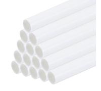 sourcing map 20pcs Plastic Model Tube ABS Round Tube 6mmx250mm White Easy Processing for Architectural Model Making DIY