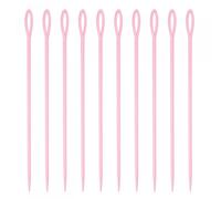 sourcing map 20pcs Plastic Sewing Needles, 15cm Length Large Eye Blunt Needles Learning Needles for Sewing Handmade Crafts DIY Notions Stitching, Pink