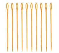 sourcing map 20pcs Plastic Sewing Needles, 15cm Length Large Eye Blunt Needles Learning Needles for Sewing Handmade Crafts DIY Notions Stitching, Orange