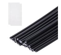 sourcing map 20pcs Plastic Welding Rods, 8 Inch PP Welding Repair Strips Welder Rods with Reinforcing Mesh for Kayak Repair, Car Bumpers, Black