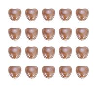 sourcing map 20Pcs Porcelain Heart Beads, 10mm Ceramic Heart Spacer Love Loose Beads for DIY Bracelets Earring Necklace Jewelry Making, Peach Pink