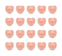 sourcing map 20Pcs Porcelain Heart Beads, 10mm Ceramic Heart Spacer Love Loose Beads for DIY Bracelets Earring Necklace Jewelry Making, Pink