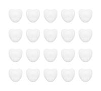sourcing map 20Pcs Porcelain Heart Beads, 10mm Ceramic Heart Spacer Love Loose Beads for DIY Bracelets Earring Necklace Jewelry Making, White