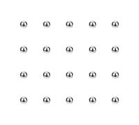 sourcing map 20Pcs Precision Balls 6mm Diameter G200 Solid 304 Stainless Steel Bearing Balls for Ball Bearing, Machinery, Automotive, and DIY