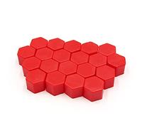 sourcing map 20Pcs Red Silicone 19mm Car Wheel Nut Lug Hub Covers Screw Dust Caps