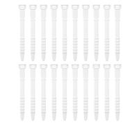 sourcing map 20pcs Reusable Cable Ties 4.45" Silicone Adjustable Zip Ties Straps for Electrical Cords Organizer Earphones Phone Charger Home Office Table Desk, White