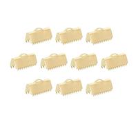 sourcing map 20Pcs Ribbon End Crimp Clamps, 16mm Pinch Cord End Clasps Stainless Steel Curled Bead Clasp for Ribbon Lace Bookmark Ends Keychain DIY Making, Gold