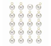 sourcing map 20pcs Round Faux Pearl Buttons 10mm 3/8" Gold Metal Shank Sewing Buttons Replacement DIY Small Button for Sewing Clothing Bridal Wedding Dress DIY Crafts, Beige Gold