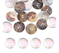 sourcing map 20Pcs Round Natural Shell Buttons,20mm 2 Holes Mother of Pearl Craft Seashell Sewing Buttons for Clothes Shirts Dresses Sewing DIY Craft Making, Dark Smoke Grey