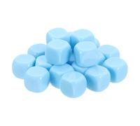 sourcing map 20Pcs Rounded Blank Six Sided Dice 16mm/0.6inch Acrylic Dice Cube with Smoothed Surface for Party Board Game DIY Craft Counting Teaching, Light Blue