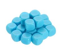 sourcing map 20Pcs Rounded Blank Six Sided Dice 20mm/0.8inch Acrylic Dice Cube with Smoothed Surface for Party Board Game Craft Making, Sky Blue