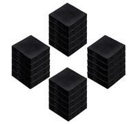 sourcing map 20pcs Rubber Anti-Vibration Pads Hard Pad, 50mm Square Vibration Isolation Mats, 15mm Thickness Non-Slip Rubber Blocks, Anti-Skid Anti Noise for HVAC, Compressor, Air Conditioner