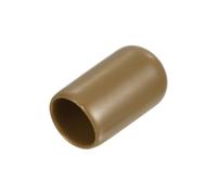 sourcing map 20pcs Rubber End Caps 10.5mm ID Vinyl PVC Round Tube Bolt Cap Cover Screw Thread Protectors Light Brown
