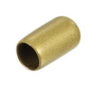 sourcing map 20pcs Rubber End Caps 10.5mm ID Vinyl Round Tube Bolt Cap Cover Thread Protectors Gold