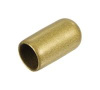 sourcing map 20pcs Rubber End Caps 10mm ID Vinyl Round Tube Bolt Cap Cover Thread Protectors Gold