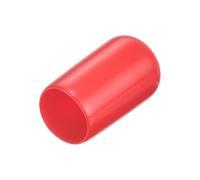 sourcing map 20pcs Rubber End Caps 11.5mm ID Vinyl Round Tube Bolt Cap Cover Thread Protectors Red