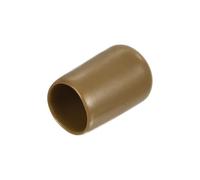 sourcing map 20pcs Rubber End Caps 13mm(1/2") ID Vinyl Bolt Cap Light Brown