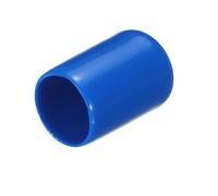 sourcing map 20pcs Rubber End Caps 13mm ID Vinyl PVC Round Tube Bolt Cap Cover Screw Thread Protectors Blue