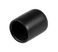 sourcing map 20pcs Rubber End Caps 13mm ID Vinyl Round Tube Bolt Cap Cover Thread Protectors Black