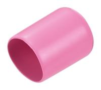 sourcing map 20pcs Rubber End Caps 19mm(3/4 inch) ID Vinyl PVC Round Tube Bolt Cap Cover Screw Thread Protectors Pink