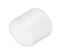 sourcing map 20pcs Rubber End Caps 30mm ID Vinyl PVC Round Tube Bolt Cap Cover Screw Thread Protectors Clear