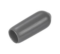 sourcing map 20pcs Rubber End Caps 4mm ID Vinyl PVC Round Tube Bolt Cap Cover Screw Thread Protectors Dark Grey