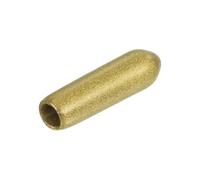 sourcing map 20pcs Rubber End Caps 4mm ID Vinyl Round Tube Bolt Cap Cover Thread Protectors Gold