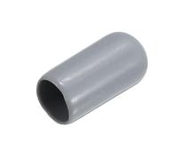 sourcing map 20pcs Rubber End Caps 7mm ID Vinyl PVC Round Tube Bolt Cap Cover Screw Thread Protectors Grey