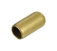 sourcing map 20pcs Rubber End Caps 7mm ID Vinyl Round Tube Bolt Cap Cover Thread Protectors Gold