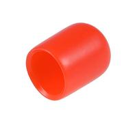 sourcing map 20pcs Rubber End Caps 9mm ID Vinyl Round End Cap Cover Screw Thread Protectors Red
