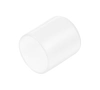 sourcing map 20pcs Rubber End Caps Protective Caps 28mm(1.1 Inch) ID Vinyl PVC Round Tube Bolt Cap Cover Screw Thread Protectors, Clear